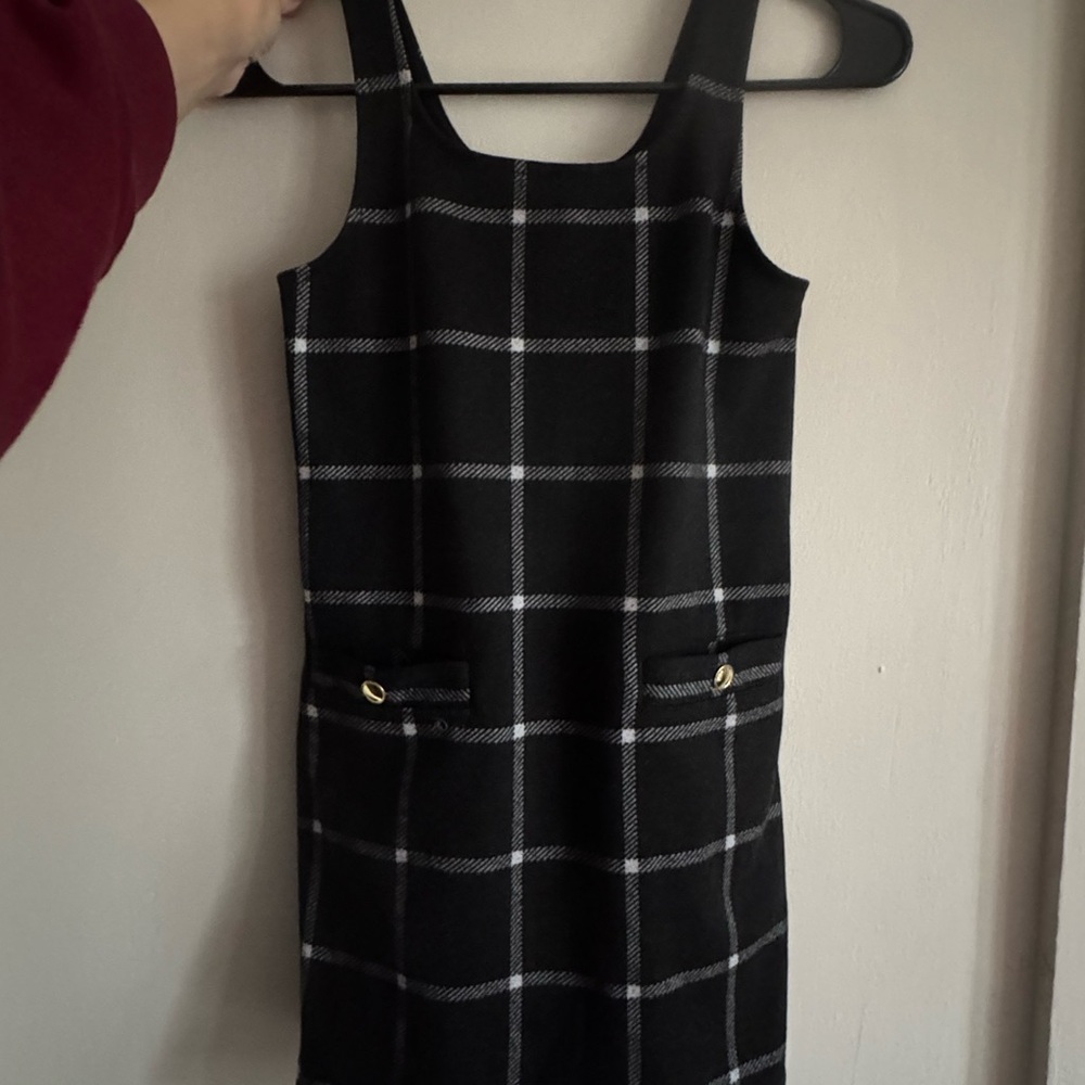 Abercrombie Kids Black and White Checkered Mini Dress